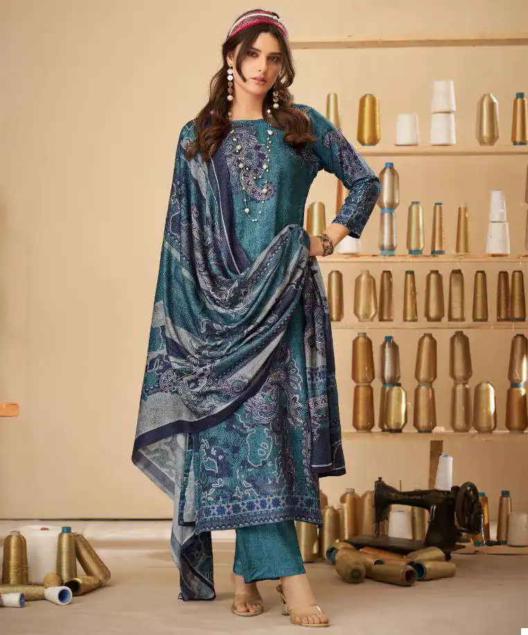 Kesar Zara Queen Pashmina Wholesale Winter Wear Salwar Suit Catalog — Wholesale Salwar Suits, MPA wholesale from Surat — view 1