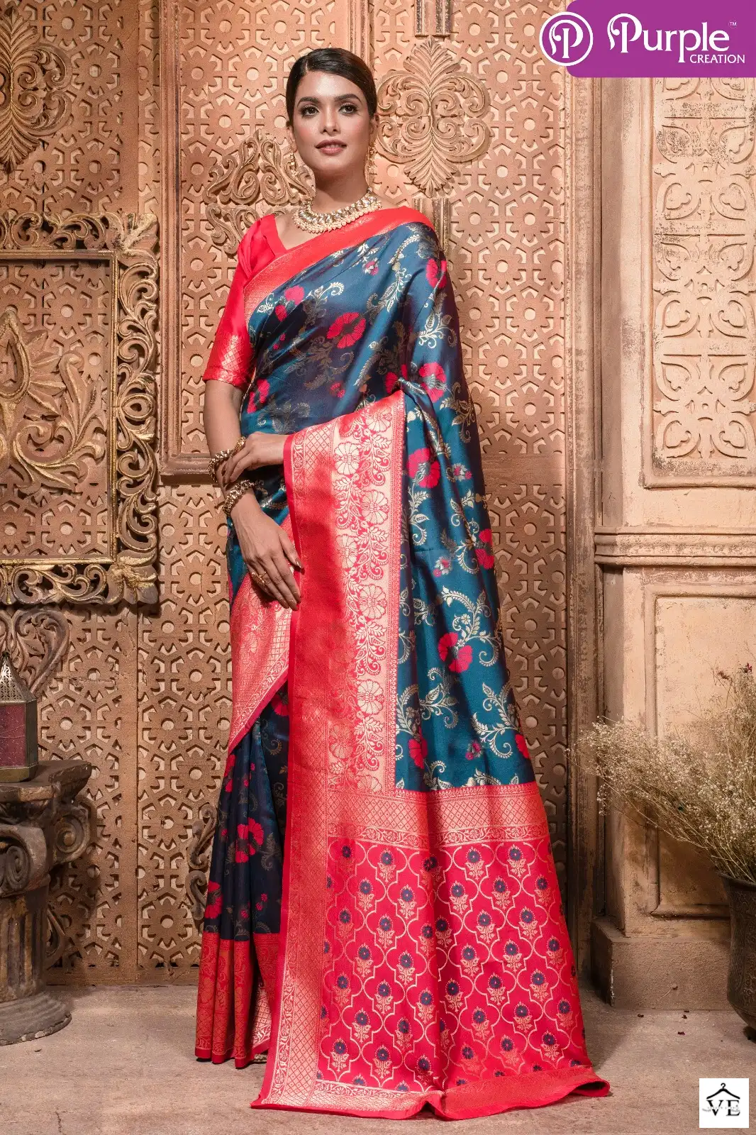 Purple Creation Zari Vol 7 Banarasi Silk Wholesale Sarees Catalog — Wholesale Sarees, MPA wholesale from Surat - Gallery Image 2