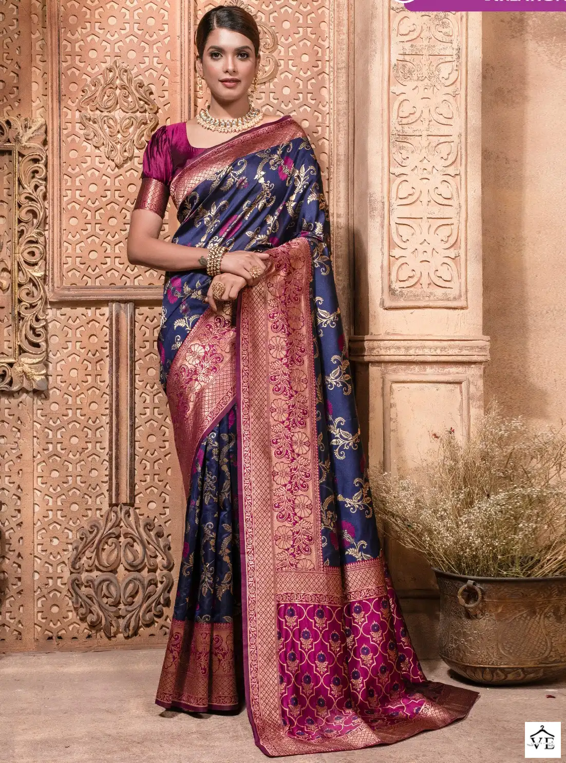 Purple Creation Zari Vol 7 Banarasi Silk Wholesale Sarees Catalog — Wholesale Sarees, MPA wholesale from Surat — view 1