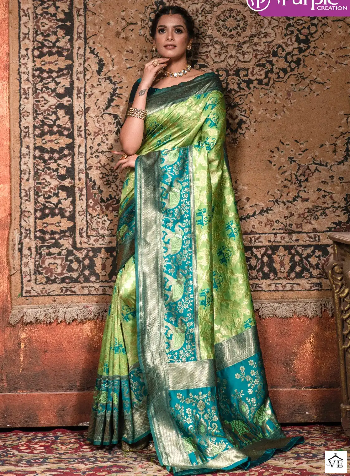VE Zari Vol 8 Banarasi Silk Wholesale Saree Catalog — Wholesale Sarees, MPA wholesale from Surat — view 1