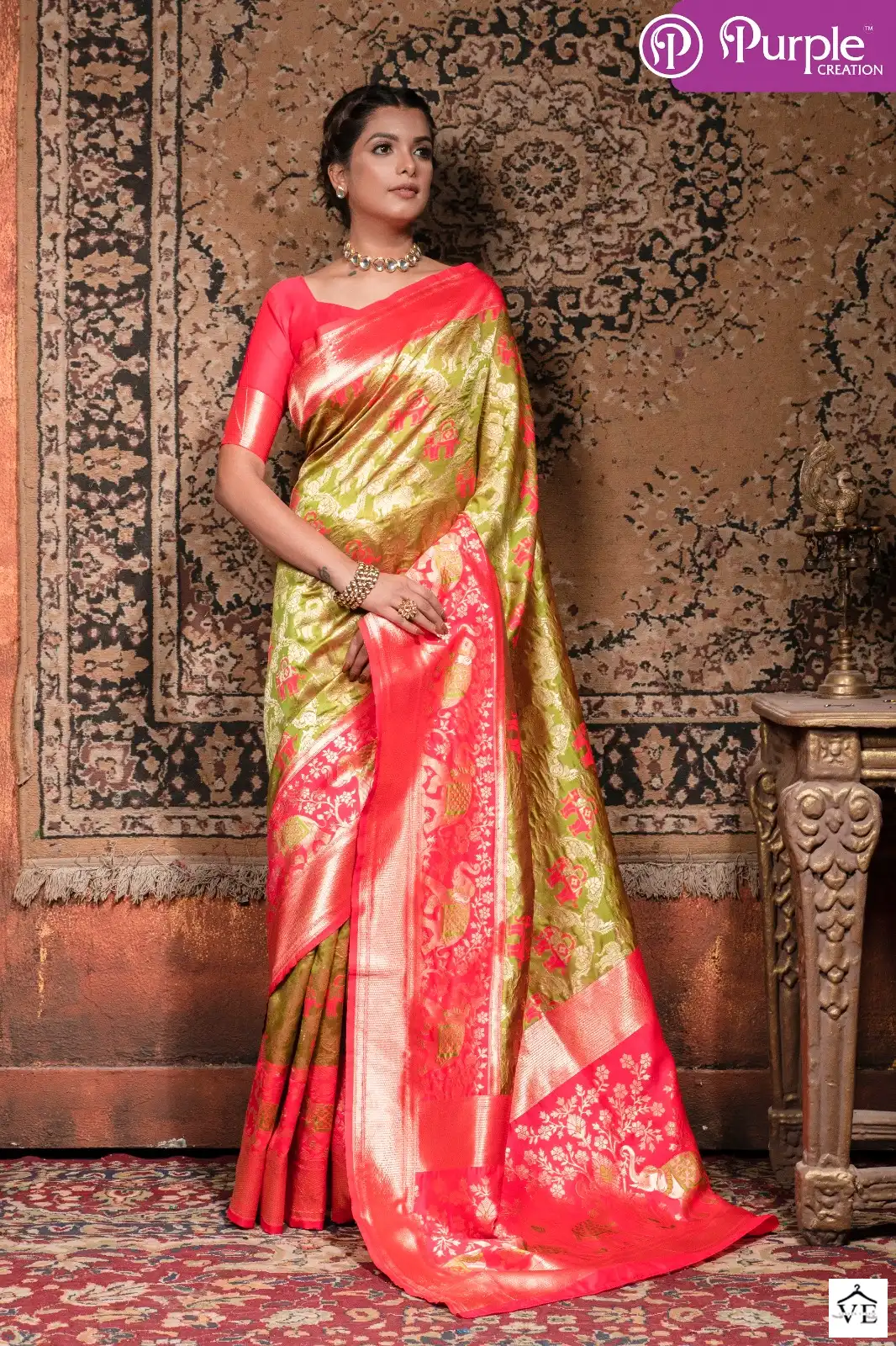 VE Zari Vol 8 Banarasi Silk Wholesale Saree Catalog — Wholesale Sarees, MPA wholesale from Surat — view 5