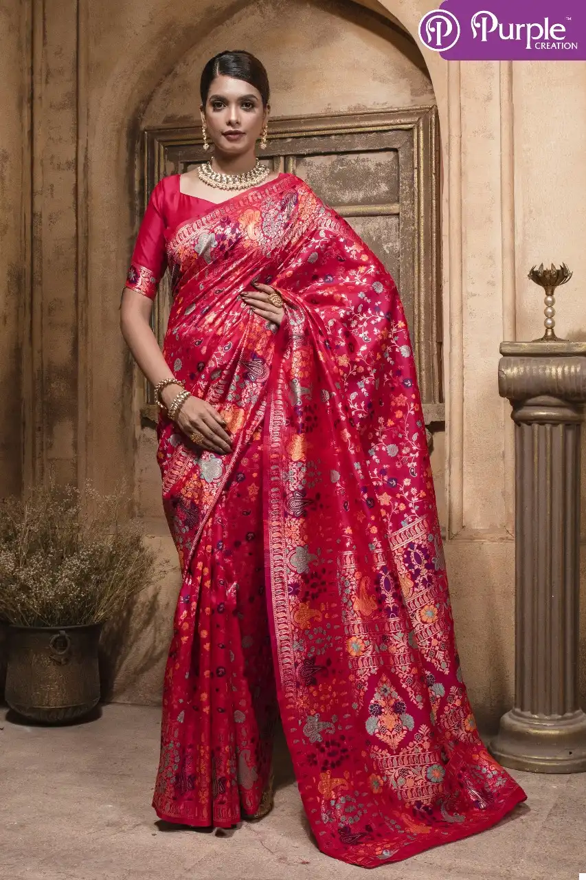 VE Zari Vol 9 Banarasi Silk Wholesale Saree Catalog — Wholesale Sarees, MPA wholesale from Surat - Gallery Image 2
