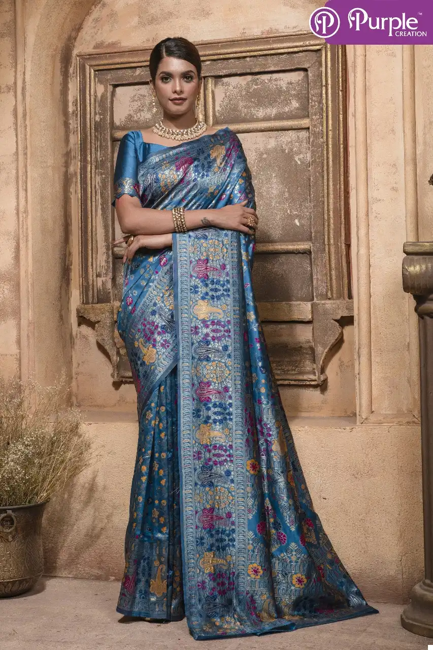 VE Zari Vol 9 Banarasi Silk Wholesale Saree Catalog — Wholesale Sarees, MPA wholesale from Surat - Gallery Image 3
