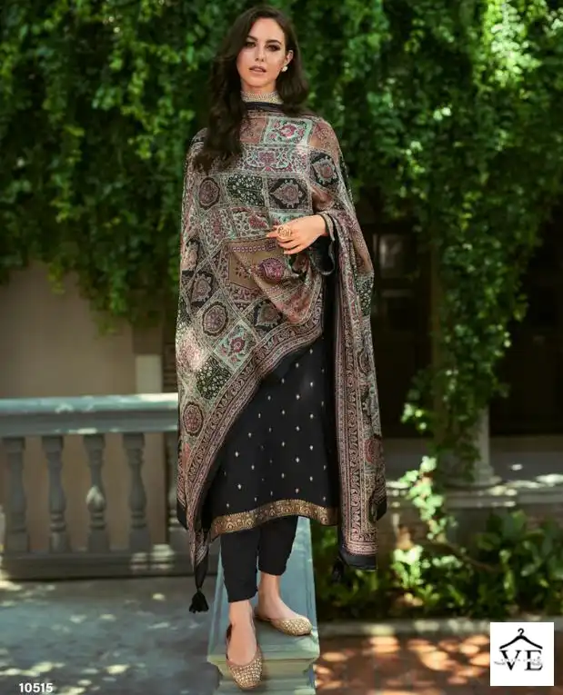 Ibiza Zaridaar Pure Viscose Pashmina Jacquard Wholesale Winter Suit Catalog — Wholesale Salwar Suits, MPA wholesale from Surat — view 1