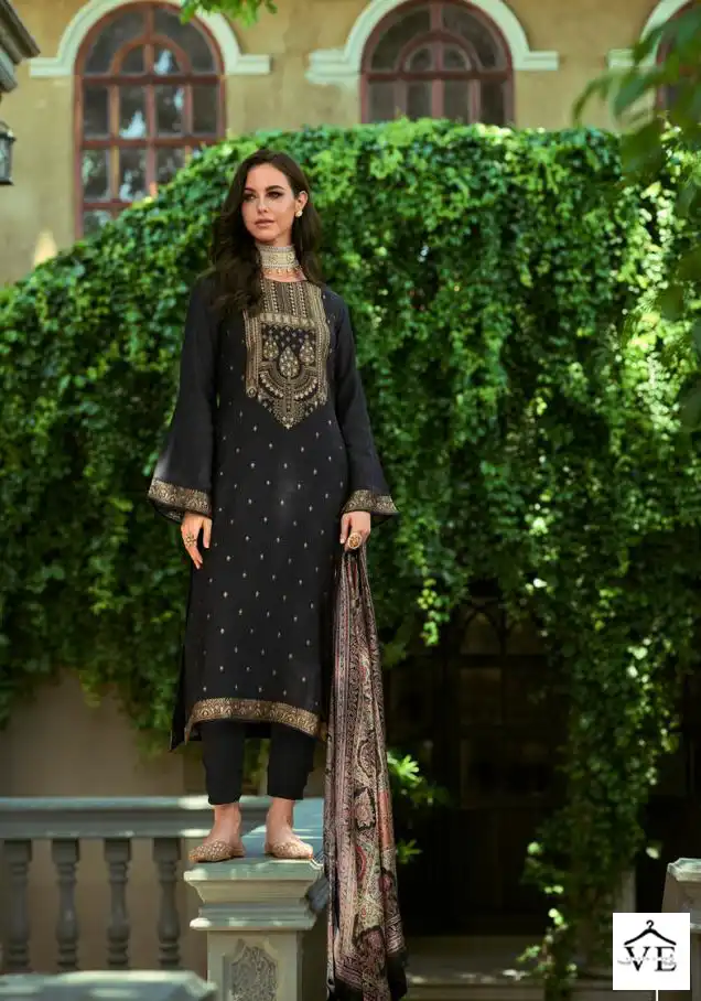 Ibiza Zaridaar Pure Viscose Pashmina Jacquard Wholesale Winter Suit Catalog — Wholesale Salwar Suits, MPA wholesale from Surat - Gallery Image 5