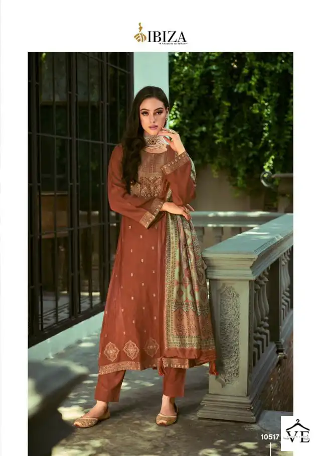 Ibiza Zaridaar Pure Viscose Pashmina Jacquard Wholesale Winter Suit Catalog — Wholesale Salwar Suits, MPA wholesale from Surat - Gallery Image 7
