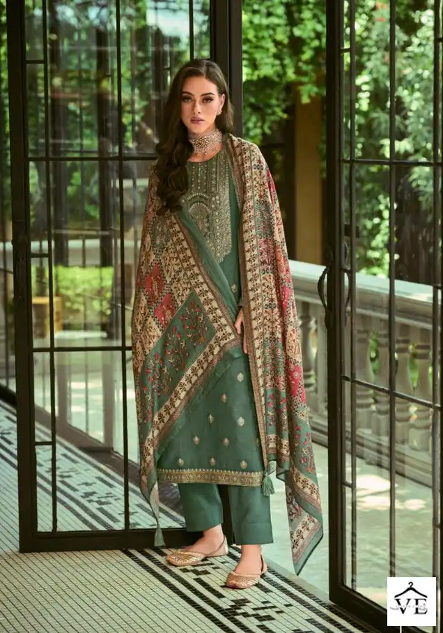 Ibiza Zaridaar Pure Viscose Pashmina Jacquard Wholesale Winter Suit Catalog — Wholesale Salwar Suits, MPA wholesale from Surat - Gallery Image 8