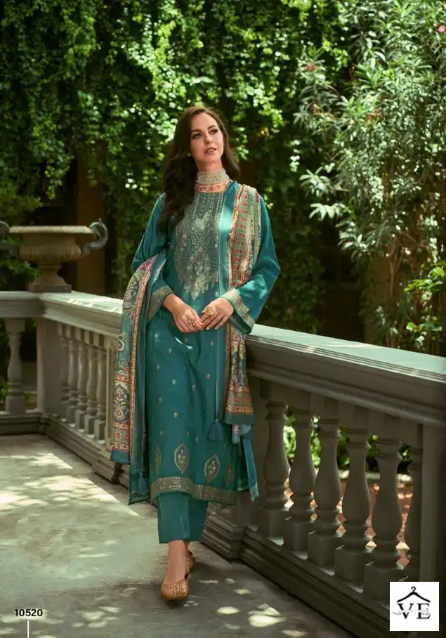 Ibiza Zaridaar Pure Viscose Pashmina Jacquard Wholesale Winter Suit Catalog — Wholesale Salwar Suits, MPA wholesale from Surat - Gallery Image 9