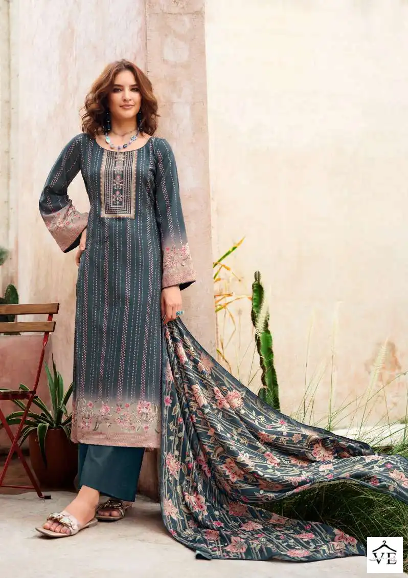 Fida Zeal Pashmina Wholesale Designer Winter Wear Salwar Suit Catalog — Wholesale Salwar Suits, MPA wholesale from Surat — view 4