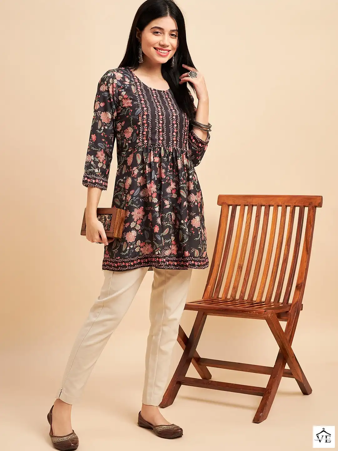 Vardan Ethnic Zeny Vol 10 Chinon Wholesale Designer Kurtis — Wholesale Kurtis, MPA wholesale from Surat - Gallery Image 3
