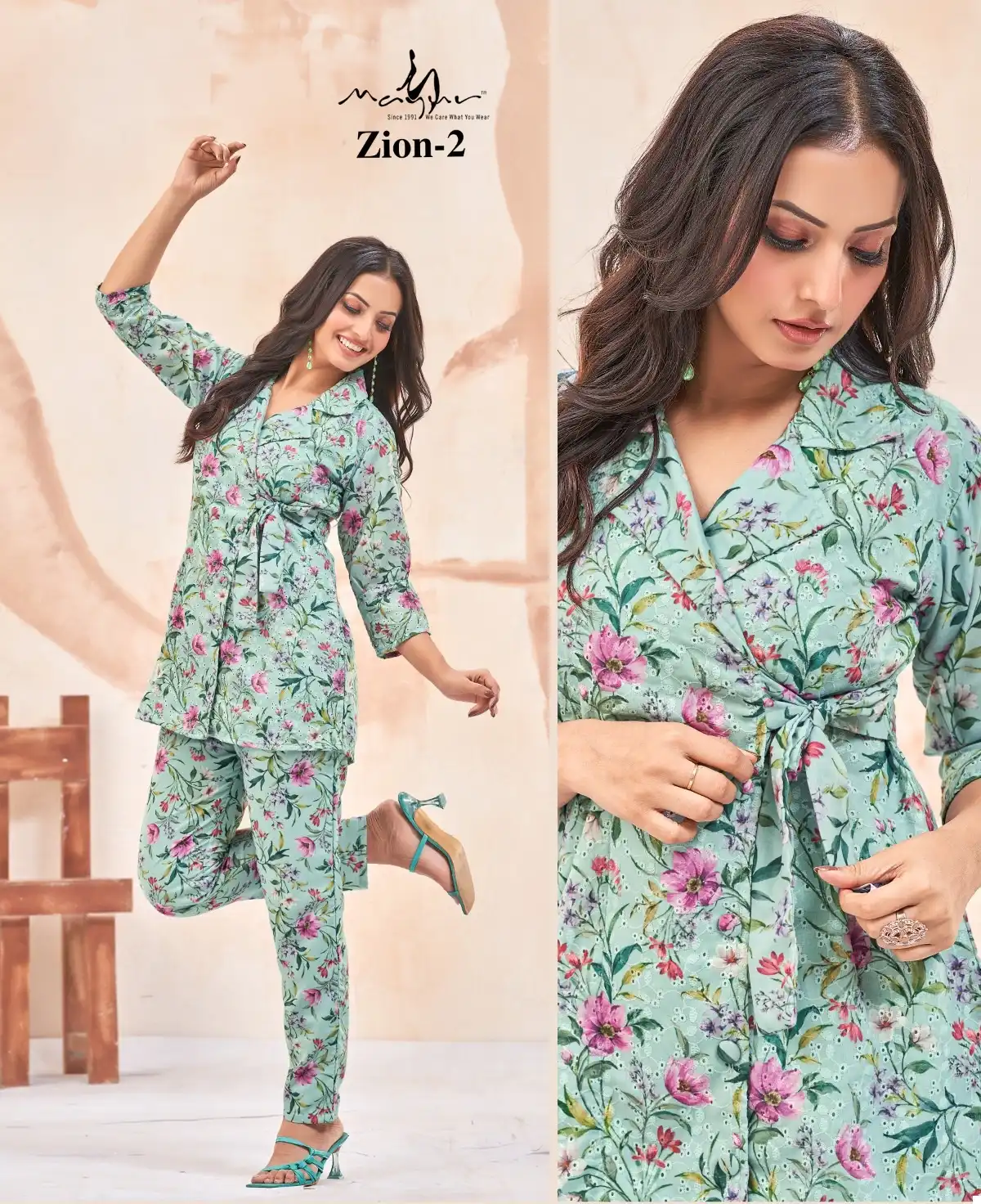 Mayur Zion Pick & Choose Cotton Wholesale Kurti With Pant Cord Sets Catalog — Wholesale Kurtis, Mayur Dress wholesale from Surat - Gallery Image 3