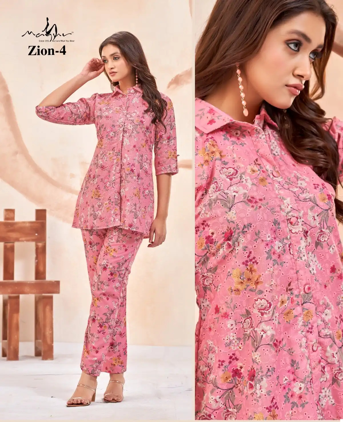 Mayur Zion Pick & Choose Cotton Wholesale Kurti With Pant Cord Sets Catalog — Wholesale Kurtis, Mayur Dress wholesale from Surat - Gallery Image 4