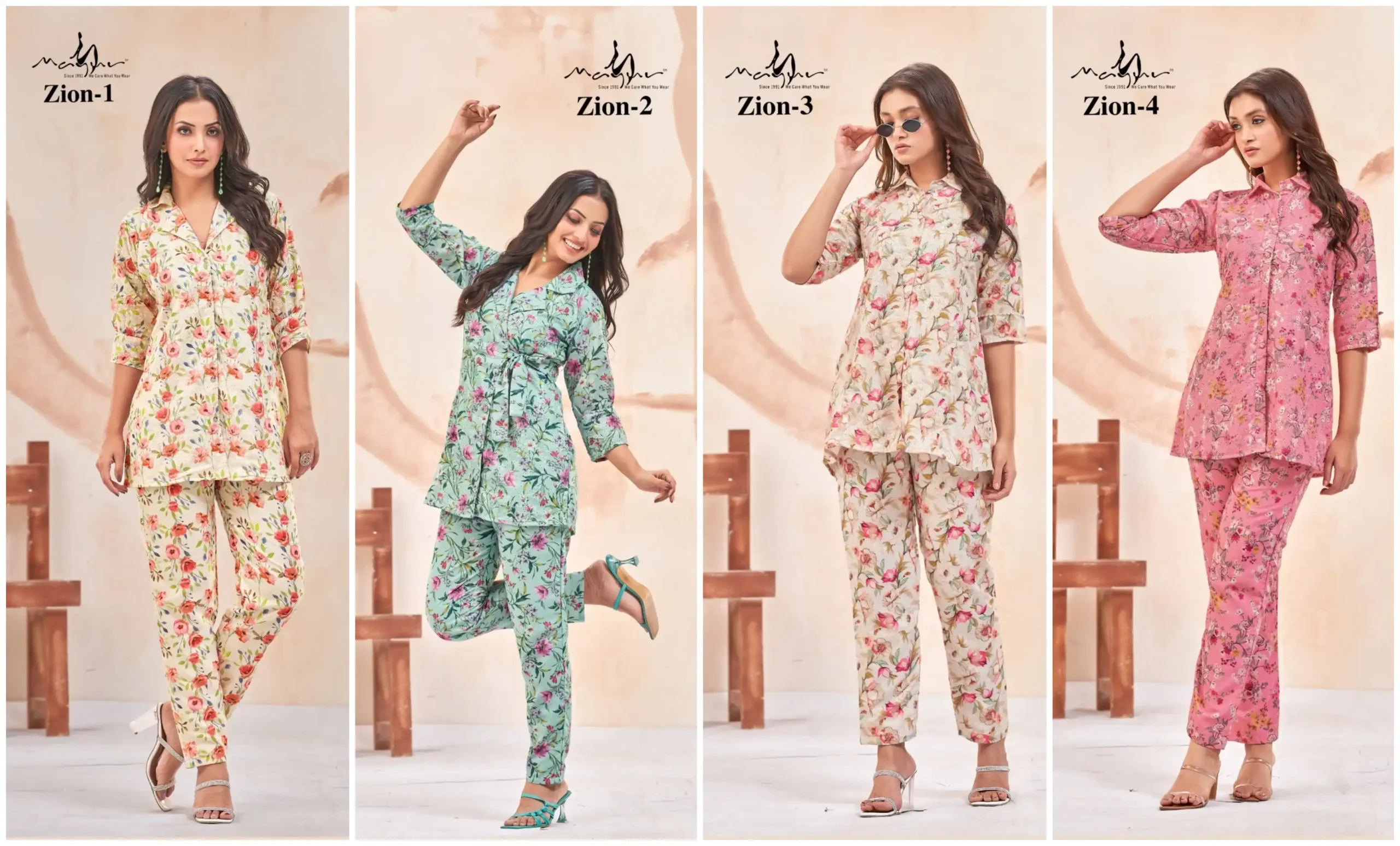Mayur Zion Pick &amp; Choose Cotton Wholesale Kurti With Pant Cord Sets Catalog — Wholesale Kurtis, Mayur Dress wholesale from Surat — view 5