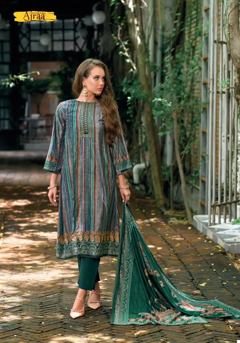 Ajraa Zohra Velvet Digital Prin Wholesale Designer Winter Wear Salwar Suit Catalog — Wholesale Salwar Suits, MPA wholesale from Surat - Gallery Image 3