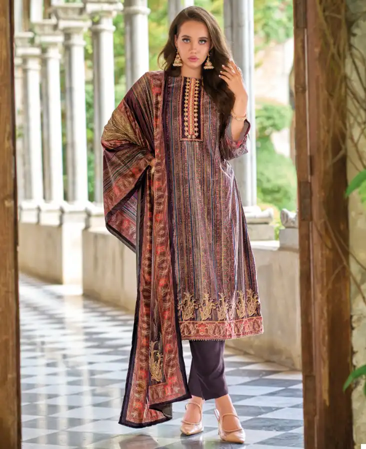 Ajraa Zohra Velvet Digital Prin Wholesale Designer Winter Wear Salwar Suit Catalog — Wholesale Salwar Suits, MPA wholesale from Surat — view 1