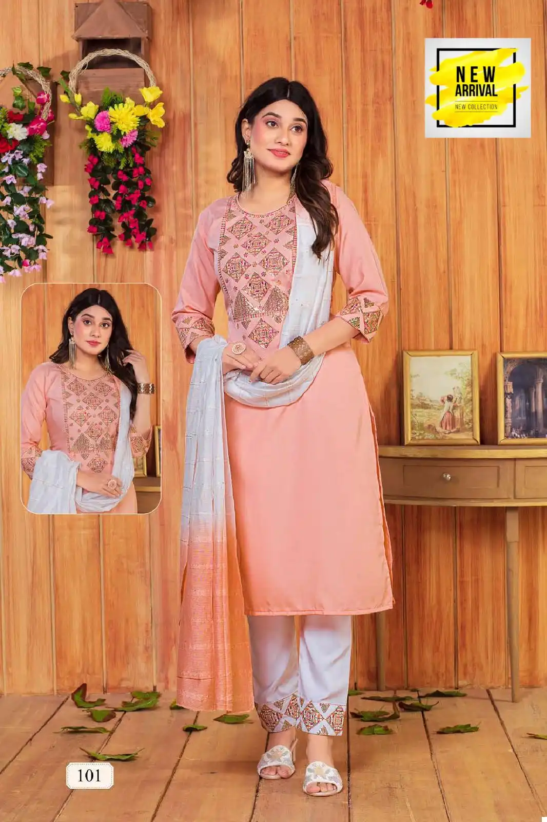 Golden Zoya Vol 1 Premium Viscose Wholesale Designer Readymade Salwar Suit Catalog — Wholesale Salwar Suits, MPA wholesale from Surat - Gallery Image 2