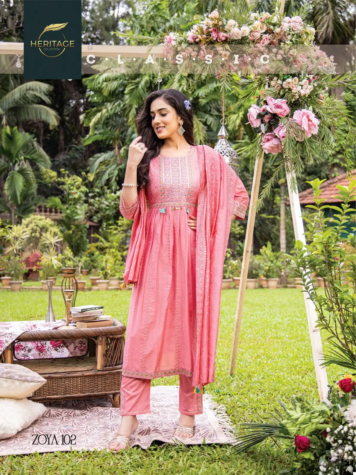 Heritage Zoya Premium Chanderi Silk Wholesale Readymade Suits Catalog — Wholesale Salwar Suits, MPA wholesale from Surat - Gallery Image 3