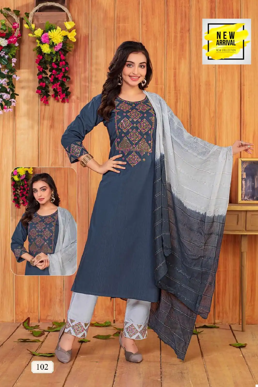 Golden Zoya Vol 1 Premium Viscose Wholesale Designer Readymade Salwar Suit Catalog — Wholesale Salwar Suits, MPA wholesale from Surat - Gallery Image 3