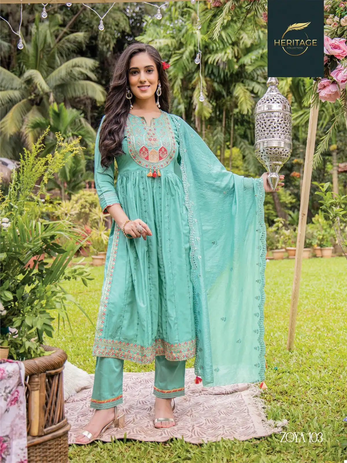 Heritage Zoya Premium Chanderi Silk Wholesale Readymade Suits Catalog — Wholesale Salwar Suits, MPA wholesale from Surat - Gallery Image 5