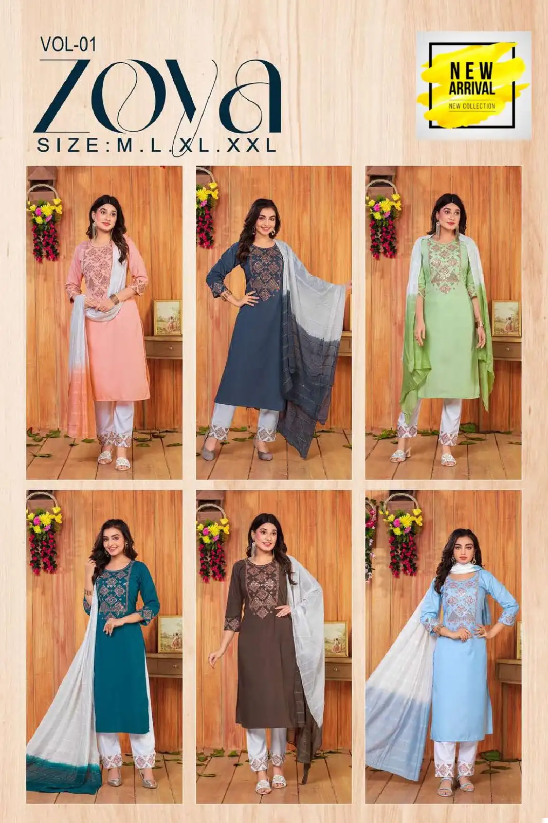 Golden Zoya Vol 1 Premium Viscose Wholesale Designer Readymade Salwar Suit Catalog — Wholesale Salwar Suits, MPA wholesale from Surat — view 7