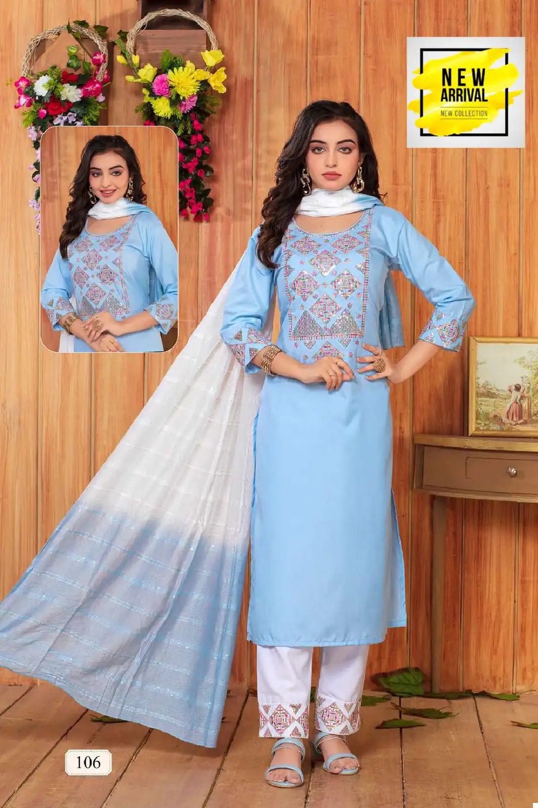 Golden Zoya Vol 1 Premium Viscose Wholesale Designer Readymade Salwar Suit Catalog — Wholesale Salwar Suits, MPA wholesale from Surat - Gallery Image 6