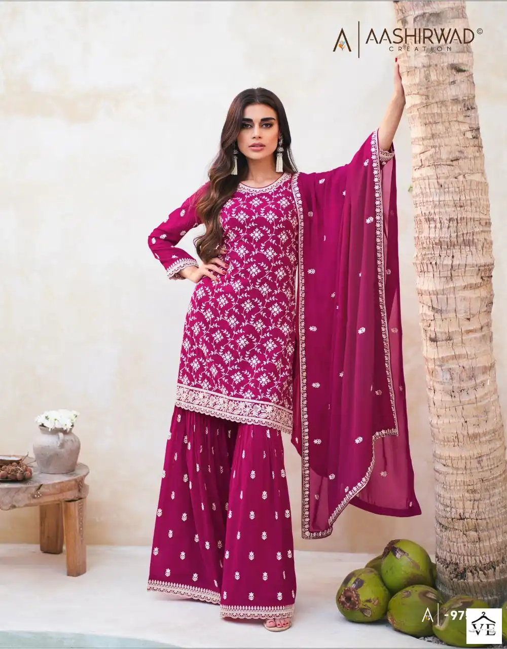 Aashirwad Zohra Real Georgette Wholesale Designer Readymade Salwar Suit — Wholesale Salwar Suits, Aashirwad Creation wholesale from Surat - Gallery Image 2