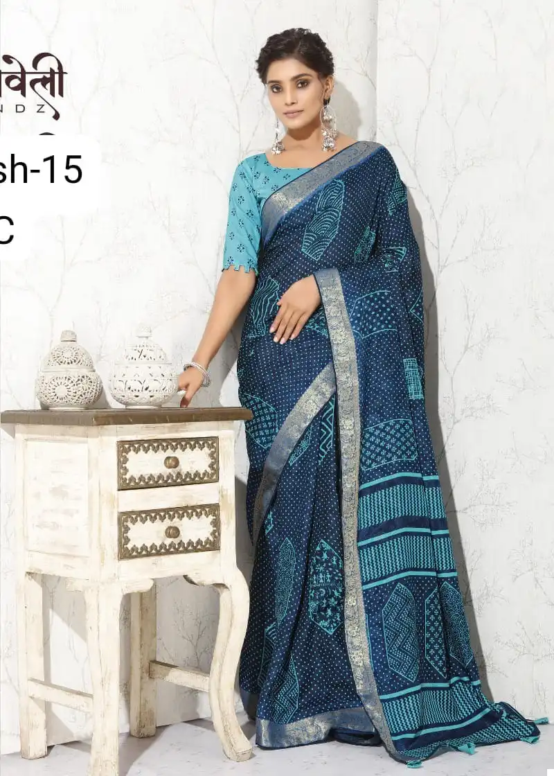 Vardan Ethnic Akaash 15 Dolla Silk Wholesale Sarees Catalog — Wholesale Sarees, MPA wholesale from Surat - Gallery Image 2