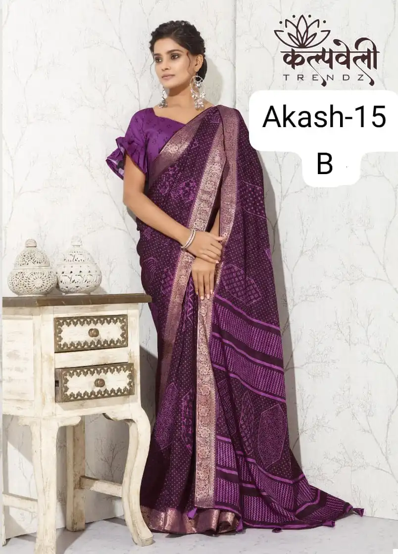 Vardan Ethnic Akaash 15 Dolla Silk Wholesale Sarees Catalog — Wholesale Sarees, MPA wholesale from Surat - Gallery Image 3