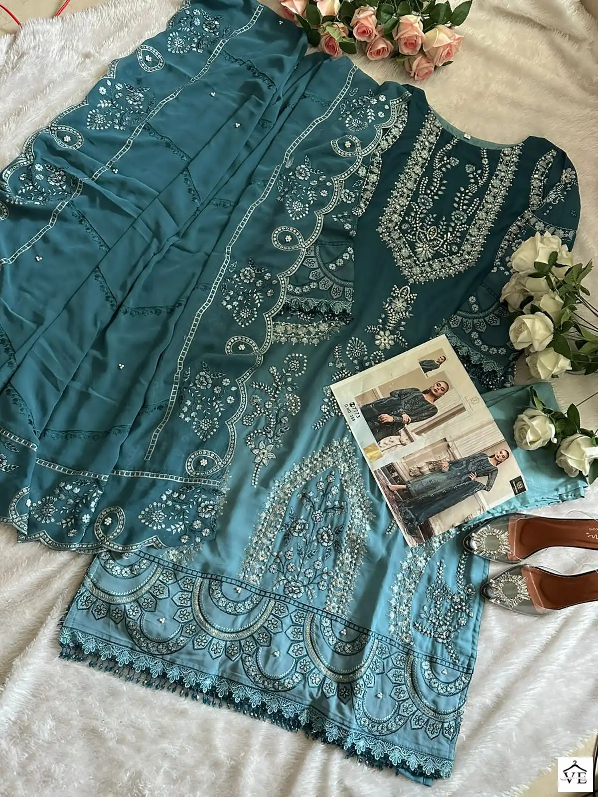 Ziaaz Code 359 Georgette Wholesale Designer Pakistani Salwar Suit — Wholesale Salwar Suits, MPA wholesale from Surat - Gallery Image 3