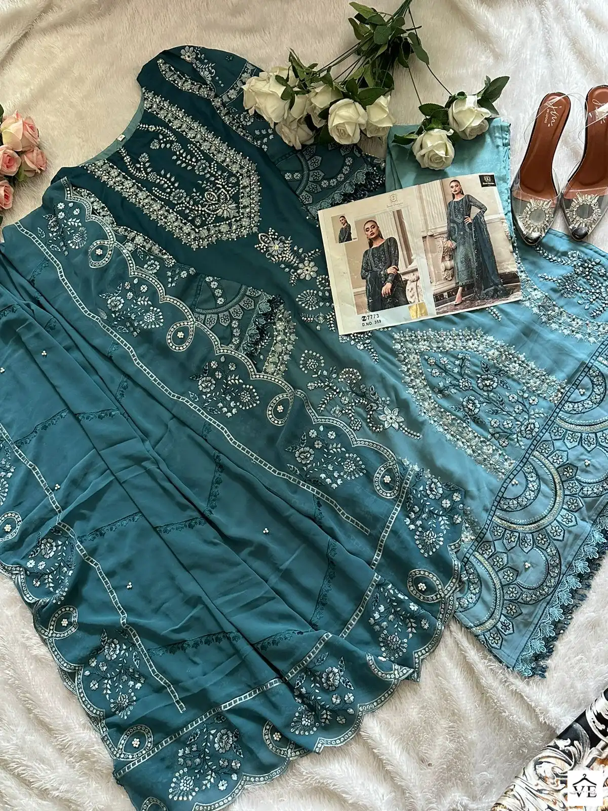 Ziaaz Code 359 Georgette Wholesale Designer Pakistani Salwar Suit — Wholesale Salwar Suits, MPA wholesale from Surat — view 5