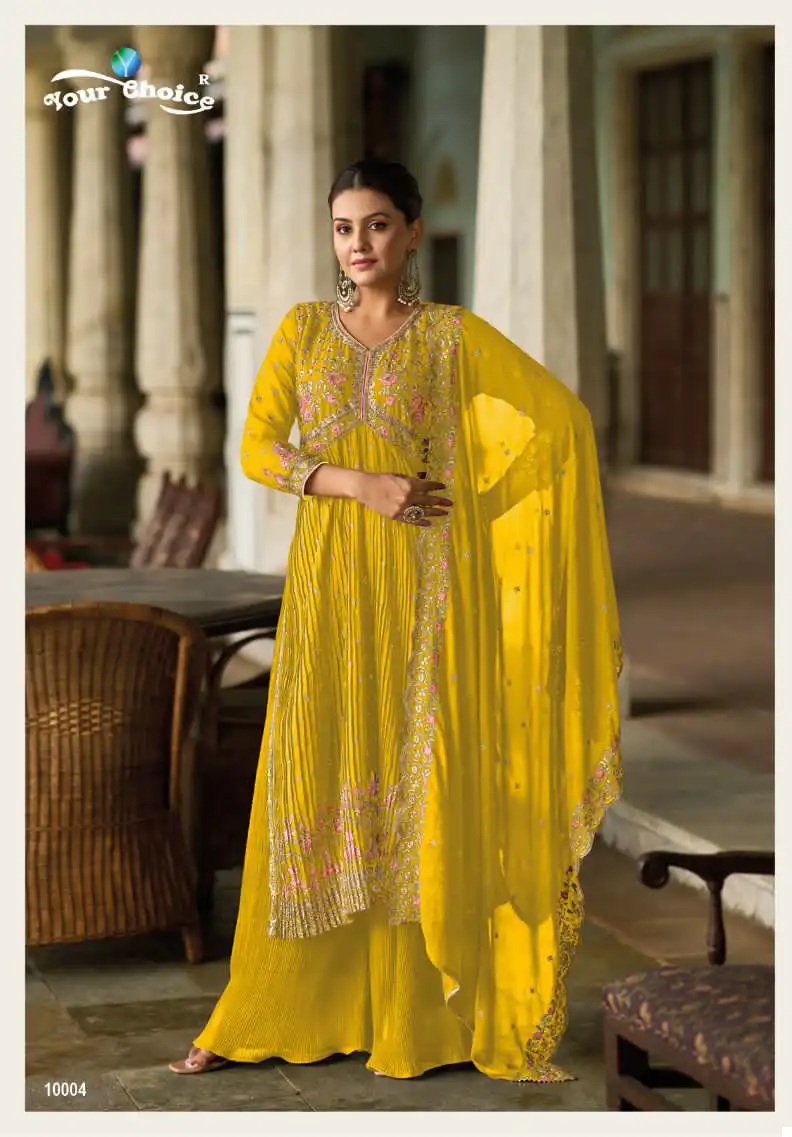 Your Choice Nasha Blooming Georgette Wholesale Dessigner Readymade Suits Catalog — Wholesale Salwar Suits, MPA wholesale from Surat — view 4