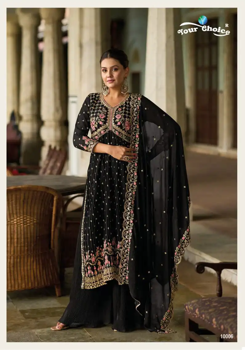 Your Choice Nasha Blooming Georgette Wholesale Dessigner Readymade Suits Catalog — Wholesale Salwar Suits, MPA wholesale from Surat — view 6