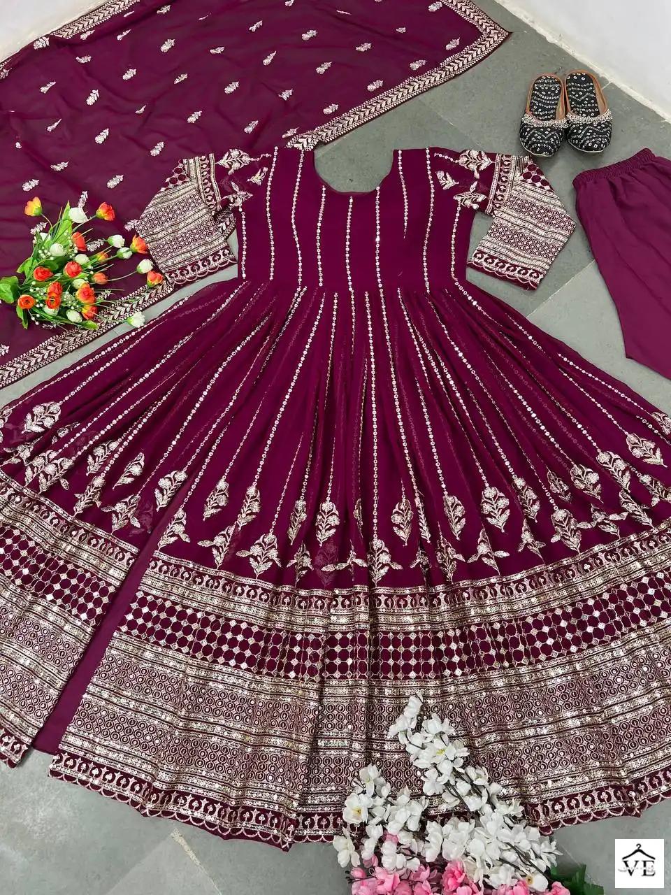 Vardan Ethnic Zf 338 Faux Georgette Wholesale Designer Readymade Salwar Suit Catalog — Wholesale Salwar Suits, MPA wholesale from Surat — view 6