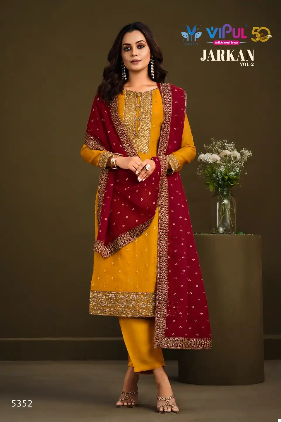 Vipul Jarkan Vol 2 Soft Organza Wholesale Designer Suits Catalog — Wholesale Salwar Suits, MPA wholesale from Surat - Gallery Image 6