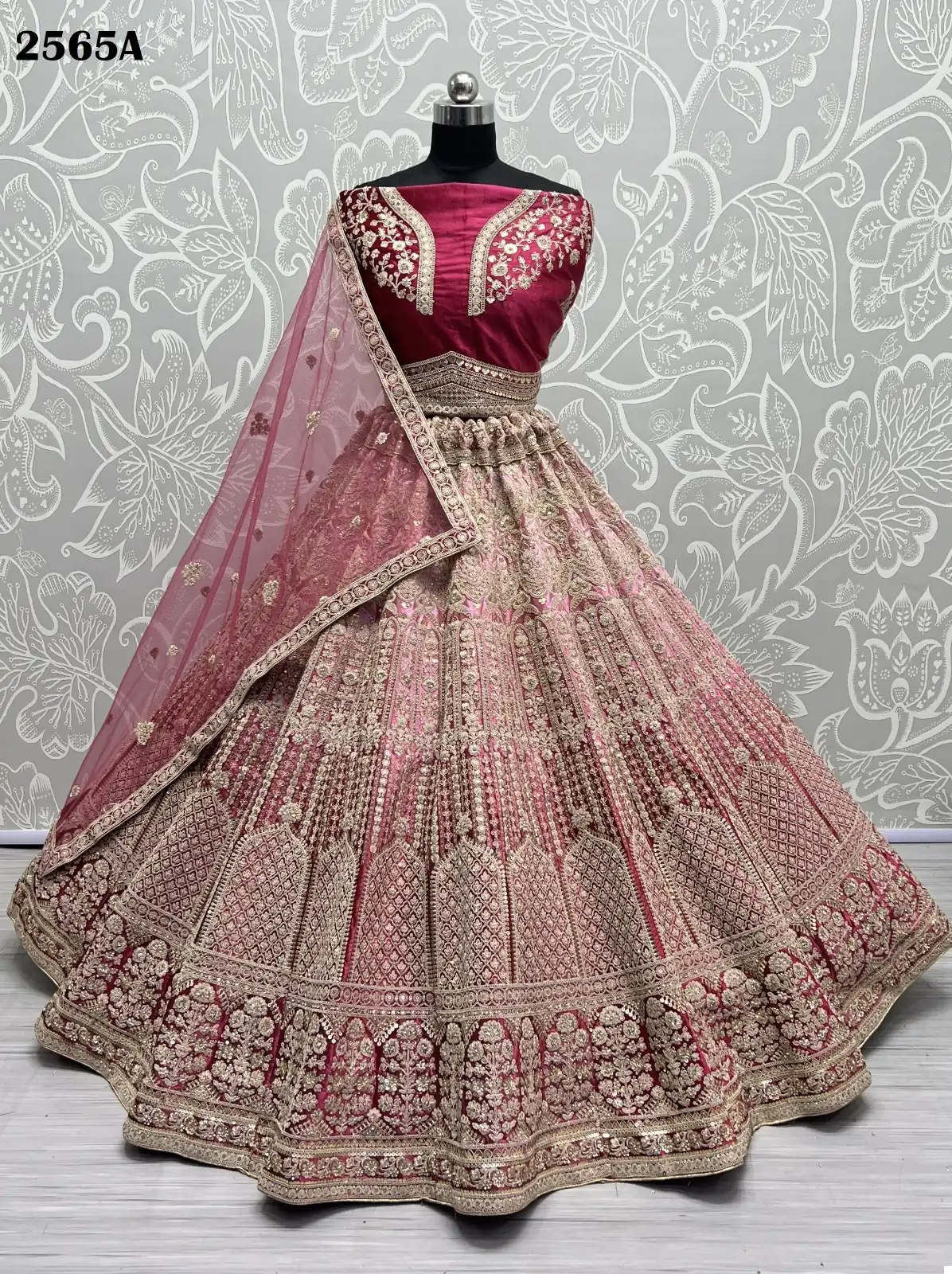 Anjani Art 2565 Velvet Wholesale Bridal Lehenga Catalog — Wholesale Lehenga, MPA wholesale from Surat - Gallery Image 3