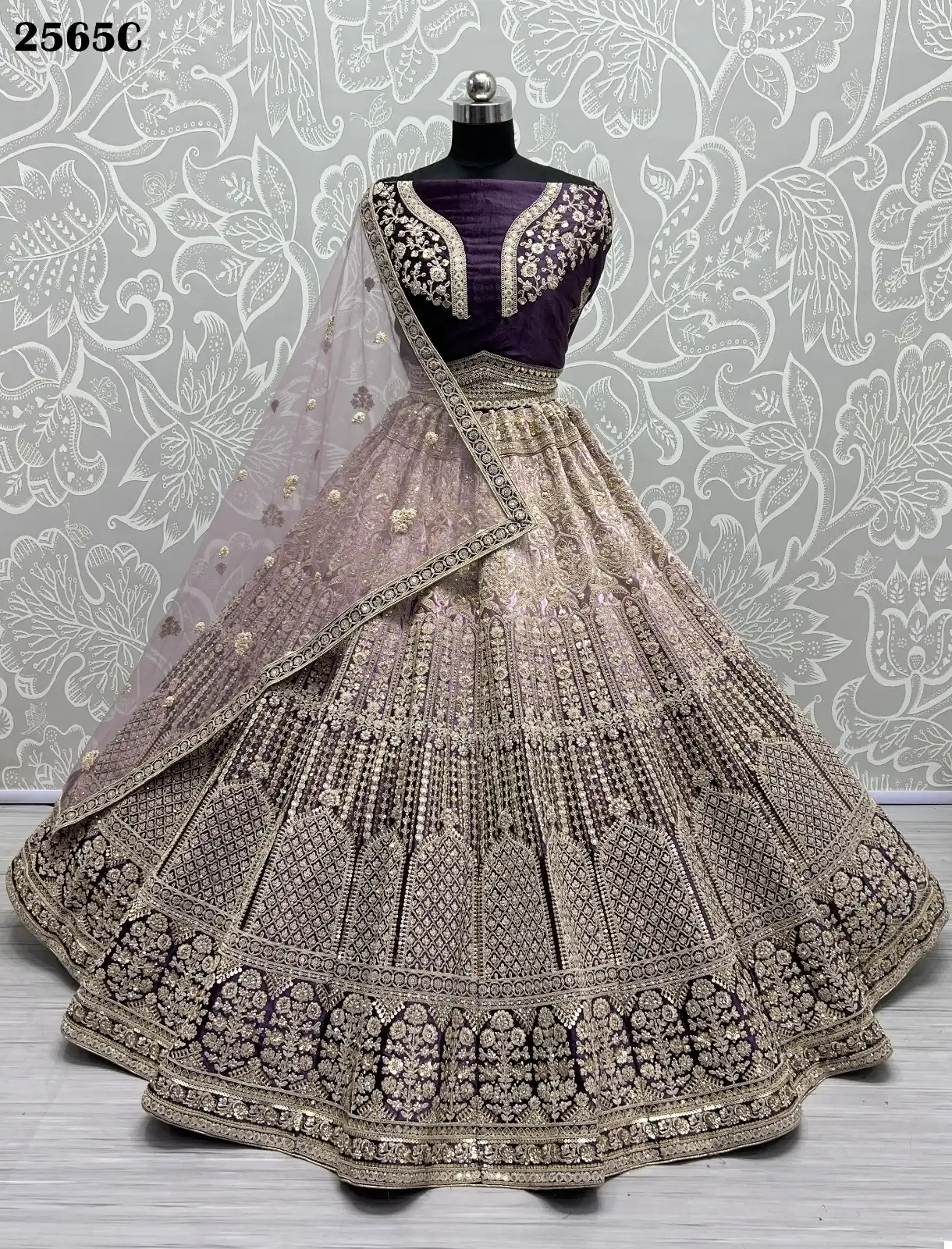 Anjani Art 2565 Velvet Wholesale Bridal Lehenga Catalog — Wholesale Lehenga, MPA wholesale from Surat - Gallery Image 11