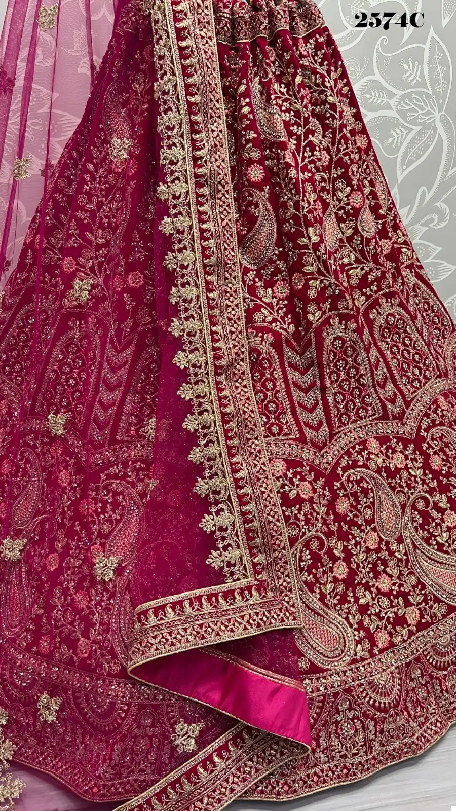 Anjani Art 2574 Velvet Wholesale Bridal Lehenga Catalog — Wholesale Lehenga, MPA wholesale from Surat — view 8