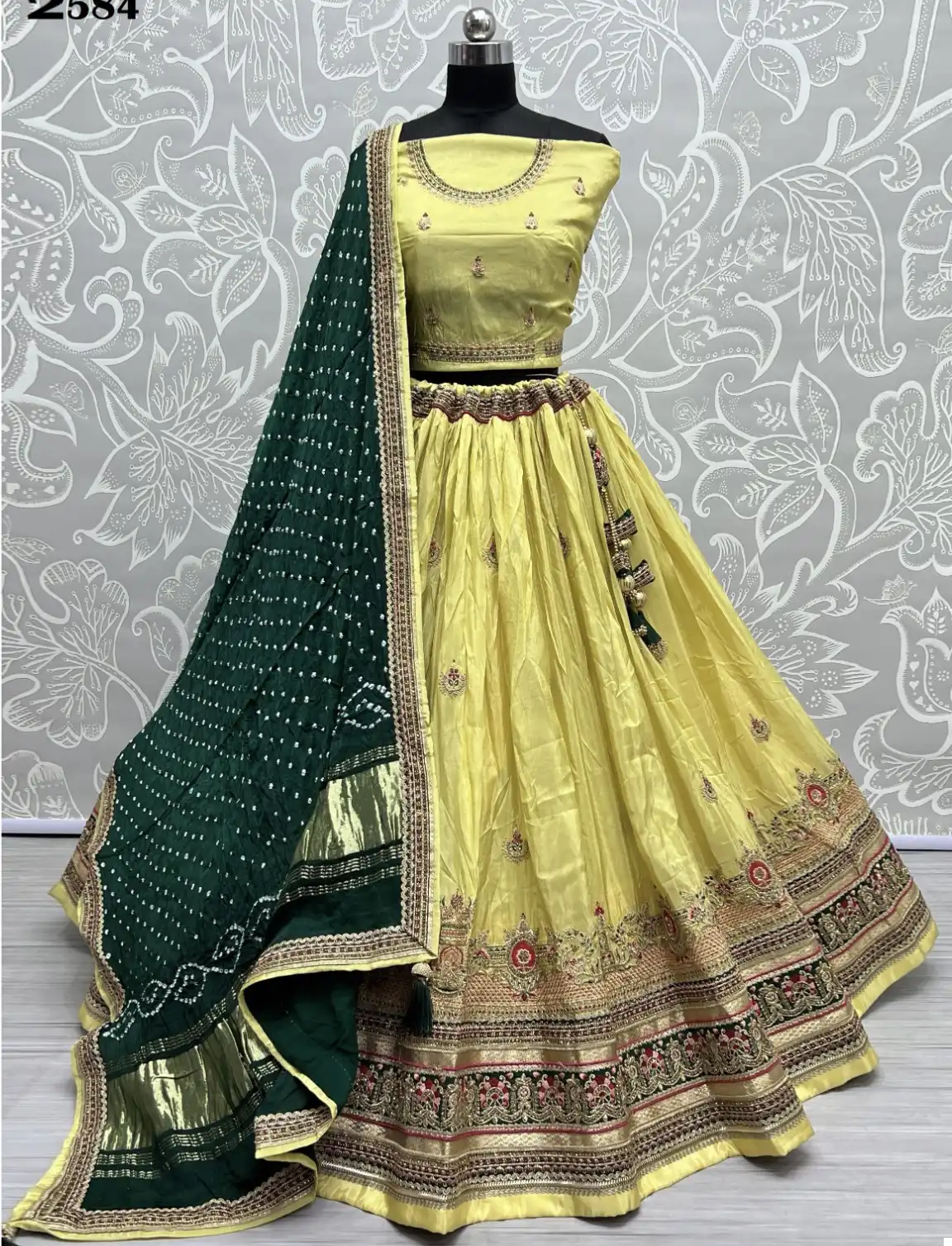 Anjani Art 2584 Dolla Silk Wholesale Lehenga Choli — Wholesale Lehenga, MPA wholesale from Surat — view 1
