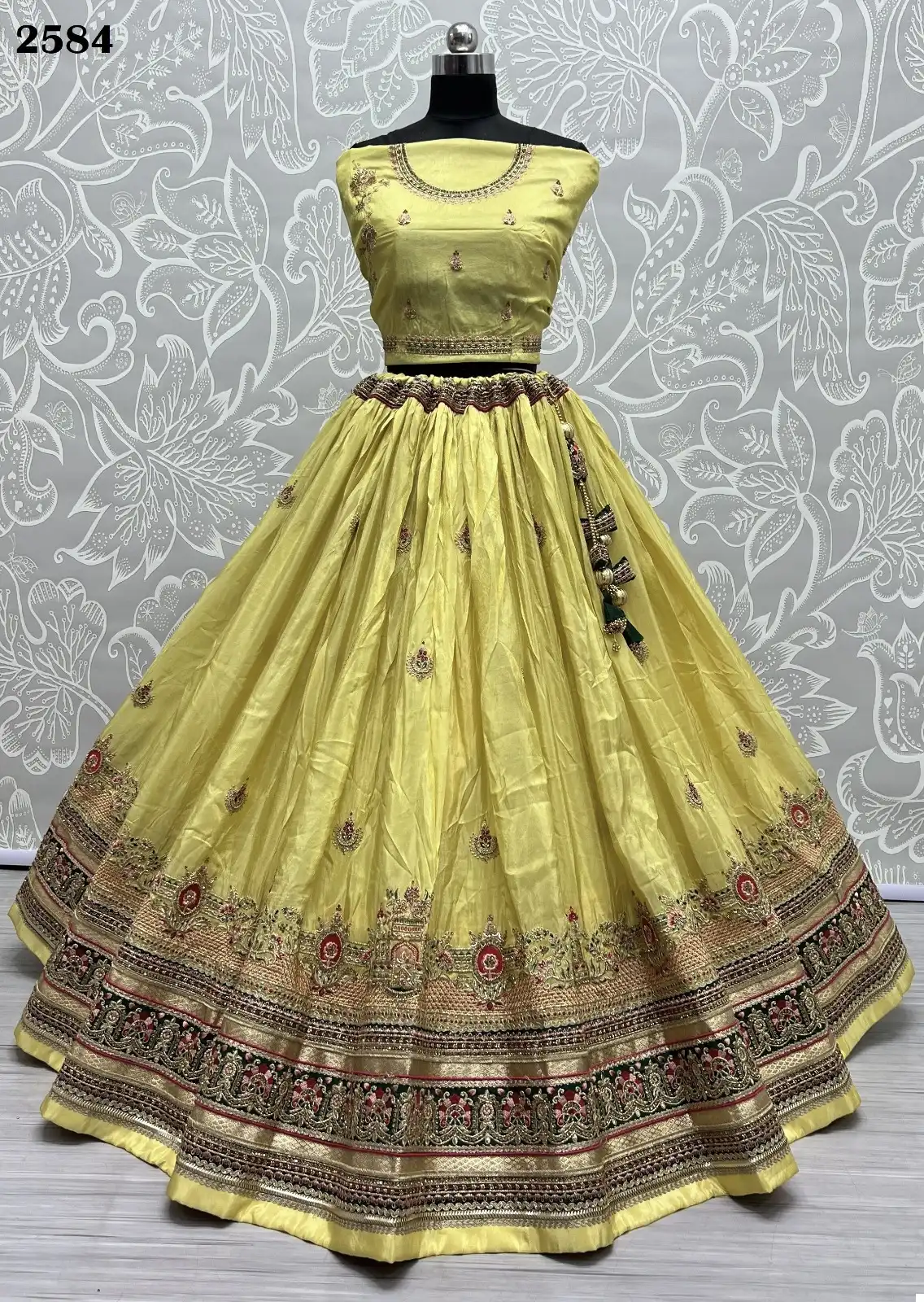 Anjani Art 2584 Dolla Silk Wholesale Lehenga Choli — Wholesale Lehenga, MPA wholesale from Surat - Gallery Image 2
