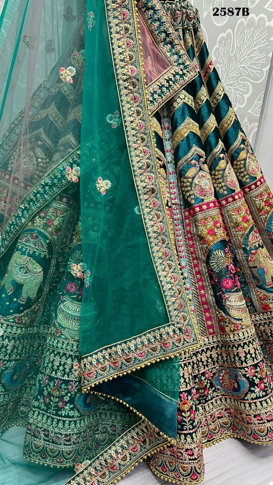 Anjani Art 2587 Velvet Wholesale Lehenga Choli Catalog — Wholesale Lehenga, MPA wholesale from Surat - Gallery Image 4