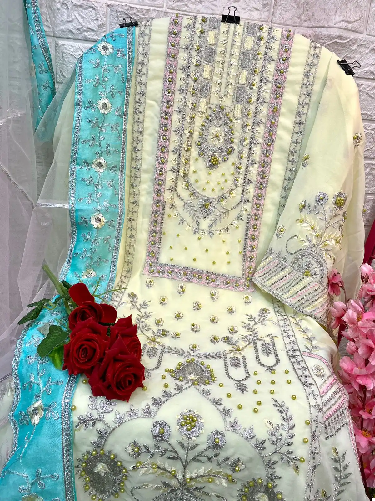 Alif Fashion Aafrin Vol1 Faux Georgette Wholesale Pakistani Salwar Suit Catalog — Wholesale Salwar Suits, MPA wholesale from Surat - Gallery Image 9