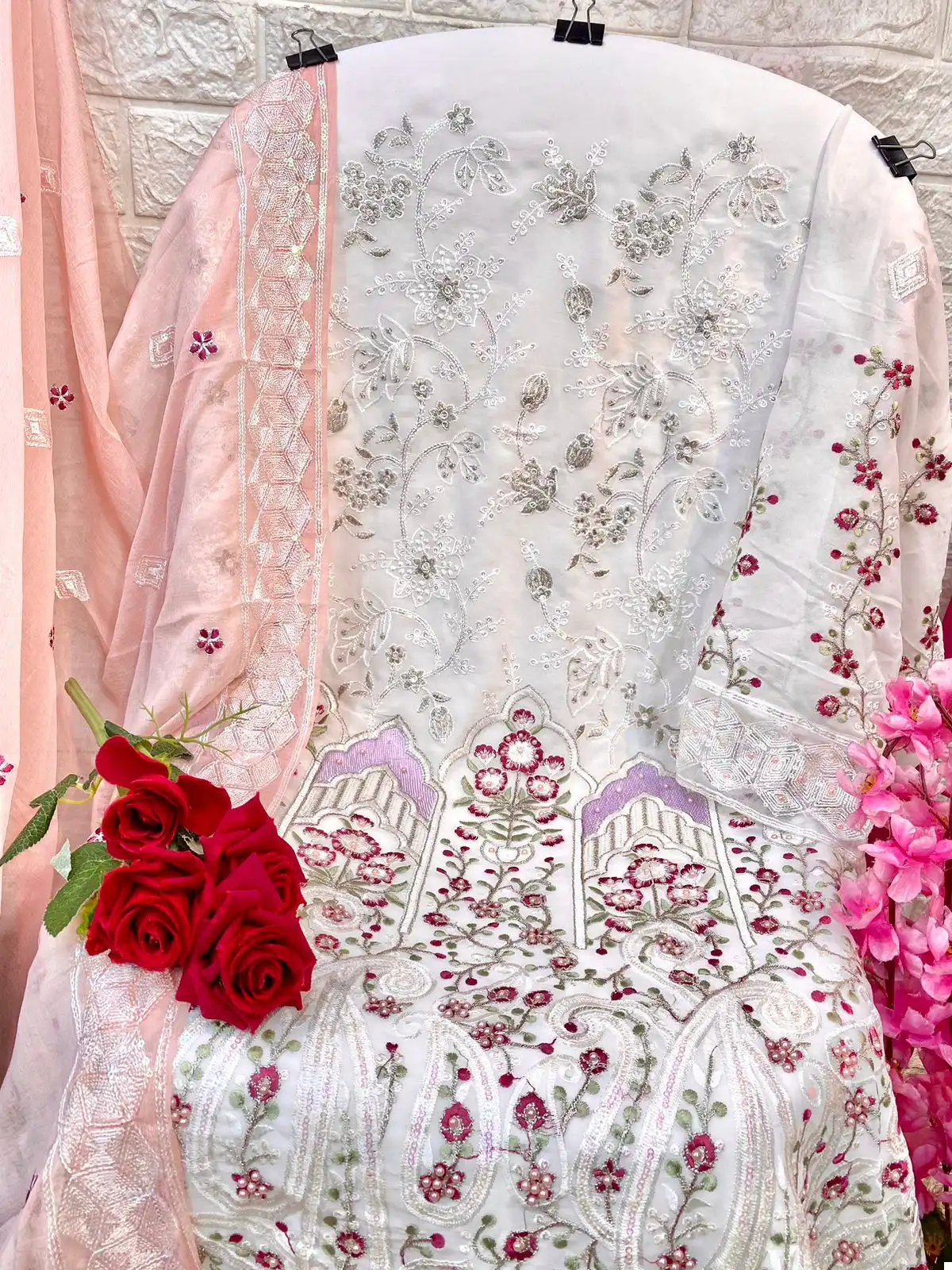 Alif Fashion Aafrin Vol1 Faux Georgette Wholesale Pakistani Salwar Suit Catalog — Wholesale Salwar Suits, MPA wholesale from Surat - Gallery Image 11