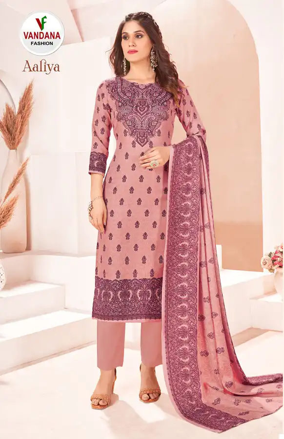Vandana Aaliya Pashmina Wholesale Winter Wear Salwar Suit Catalog — Wholesale Salwar Suits, MPA wholesale from Surat — Photo 4