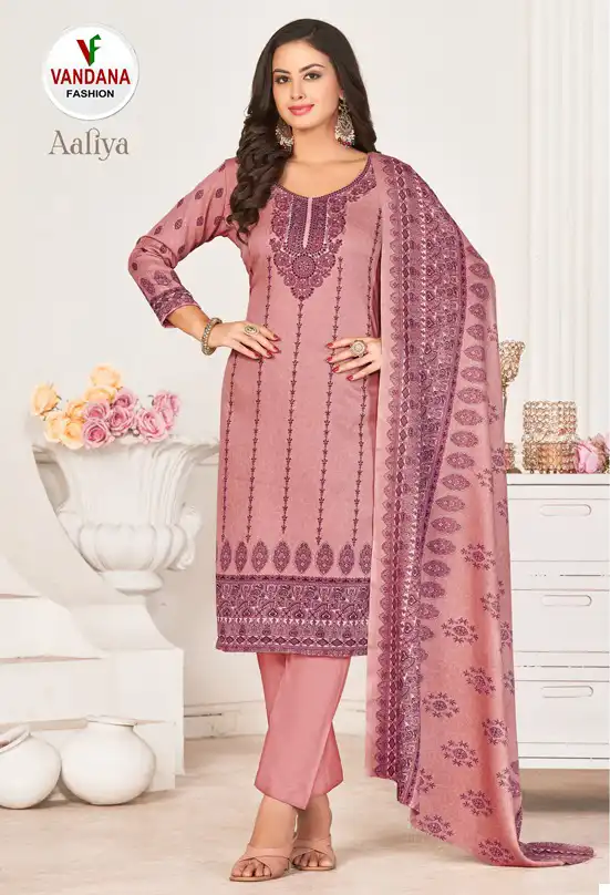 Vandana Aaliya Pashmina Wholesale Winter Wear Salwar Suit Catalog — Wholesale Salwar Suits, MPA wholesale from Surat — Photo 19