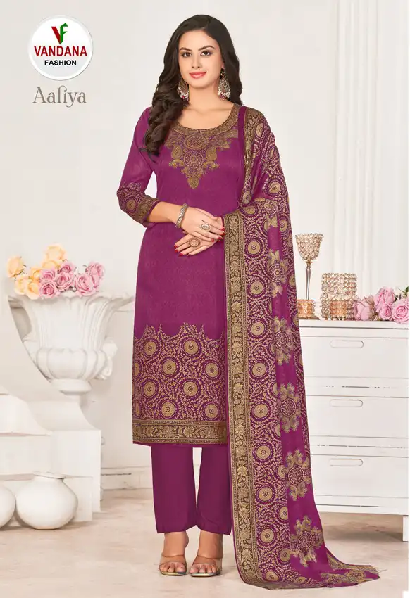 Vandana Aaliya Pashmina Wholesale Winter Wear Salwar Suit Catalog — Wholesale Salwar Suits, MPA wholesale from Surat — Photo 22