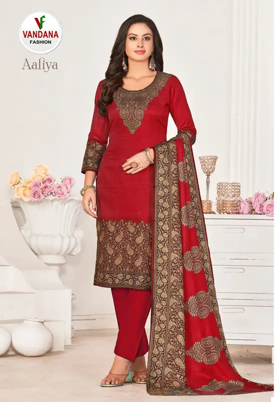 Vandana Aaliya Pashmina Wholesale Winter Wear Salwar Suit Catalog — Wholesale Salwar Suits, MPA wholesale from Surat — Photo 27