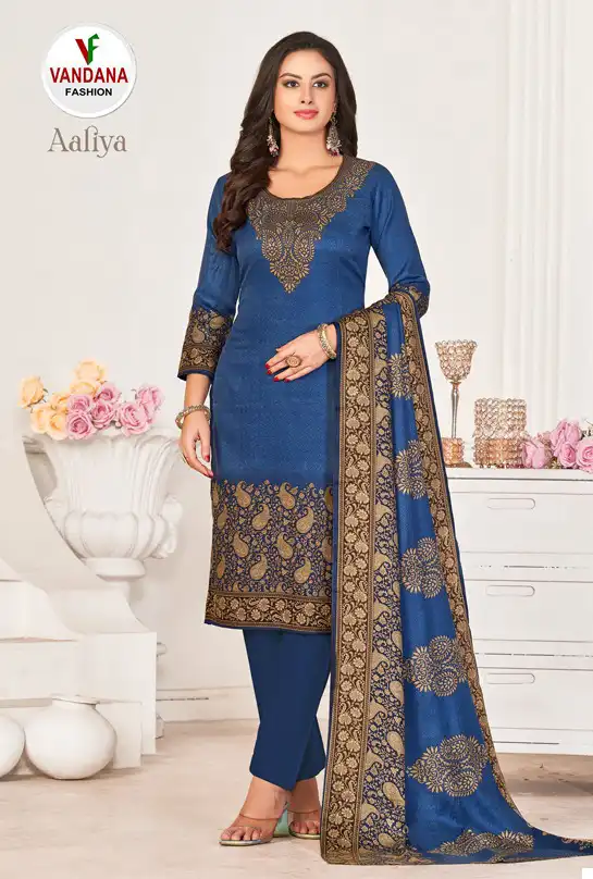 Vandana Aaliya Pashmina Wholesale Winter Wear Salwar Suit Catalog — Wholesale Salwar Suits, MPA wholesale from Surat — Photo 29