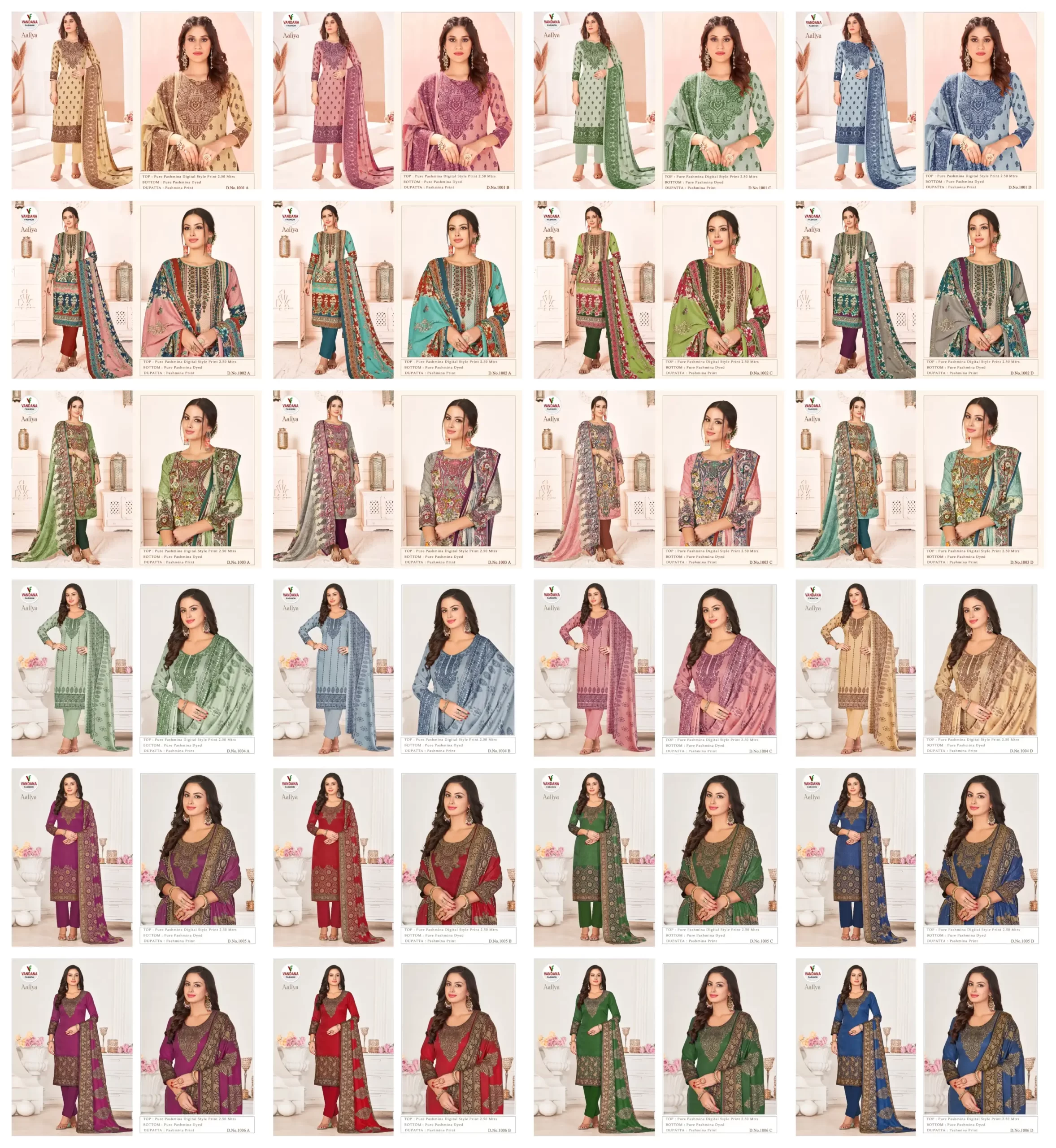 Vandana Aaliya Pashmina Wholesale Winter Wear Salwar Suit Catalog — Wholesale Salwar Suits, MPA wholesale from Surat — Photo 30