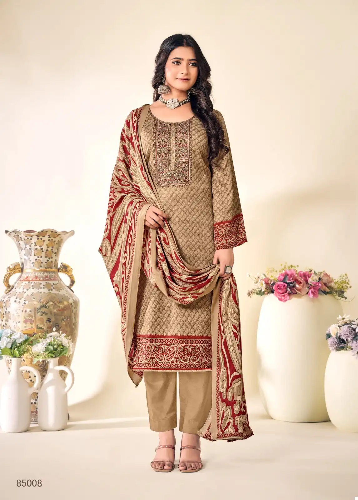 Skt Suits Alison Pashmina Wholesale Embroidery Work Winter Wear Salwar Suits Catalog — Wholesale Salwar Suits, MPA wholesale from Surat - Gallery Image 2