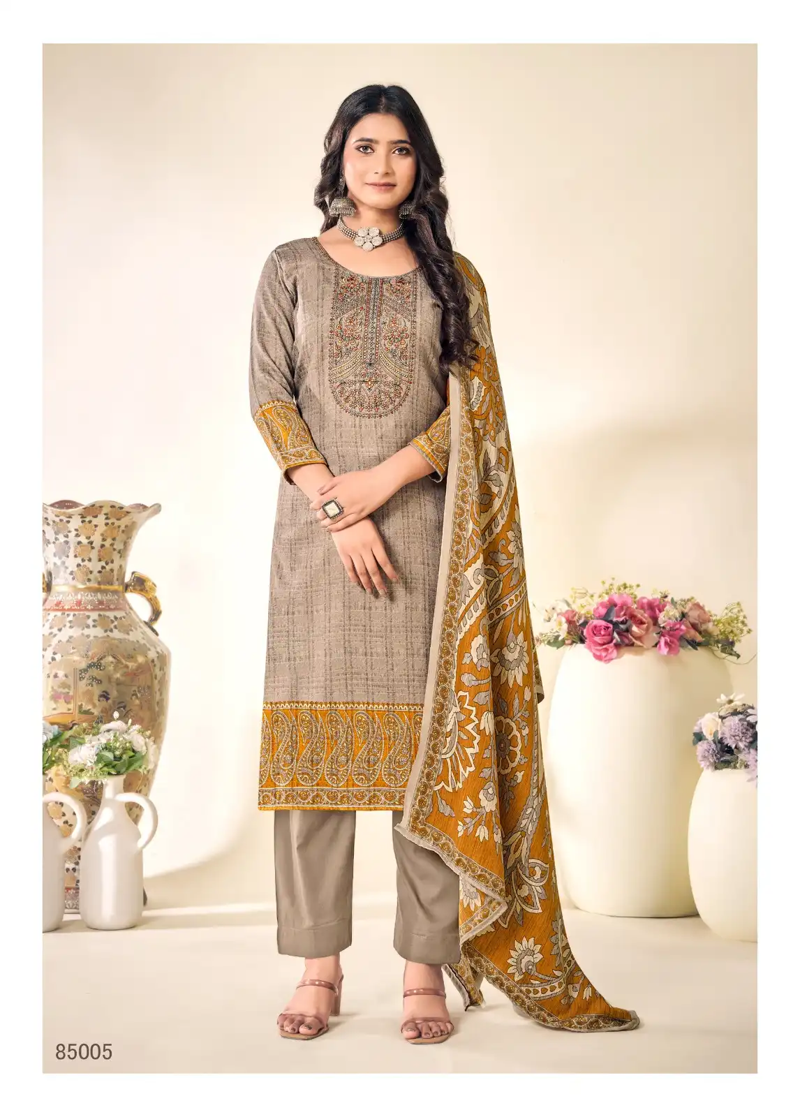Skt Suits Alison Pashmina Wholesale Embroidery Work Winter Wear Salwar Suits Catalog — Wholesale Salwar Suits, MPA wholesale from Surat - Gallery Image 4